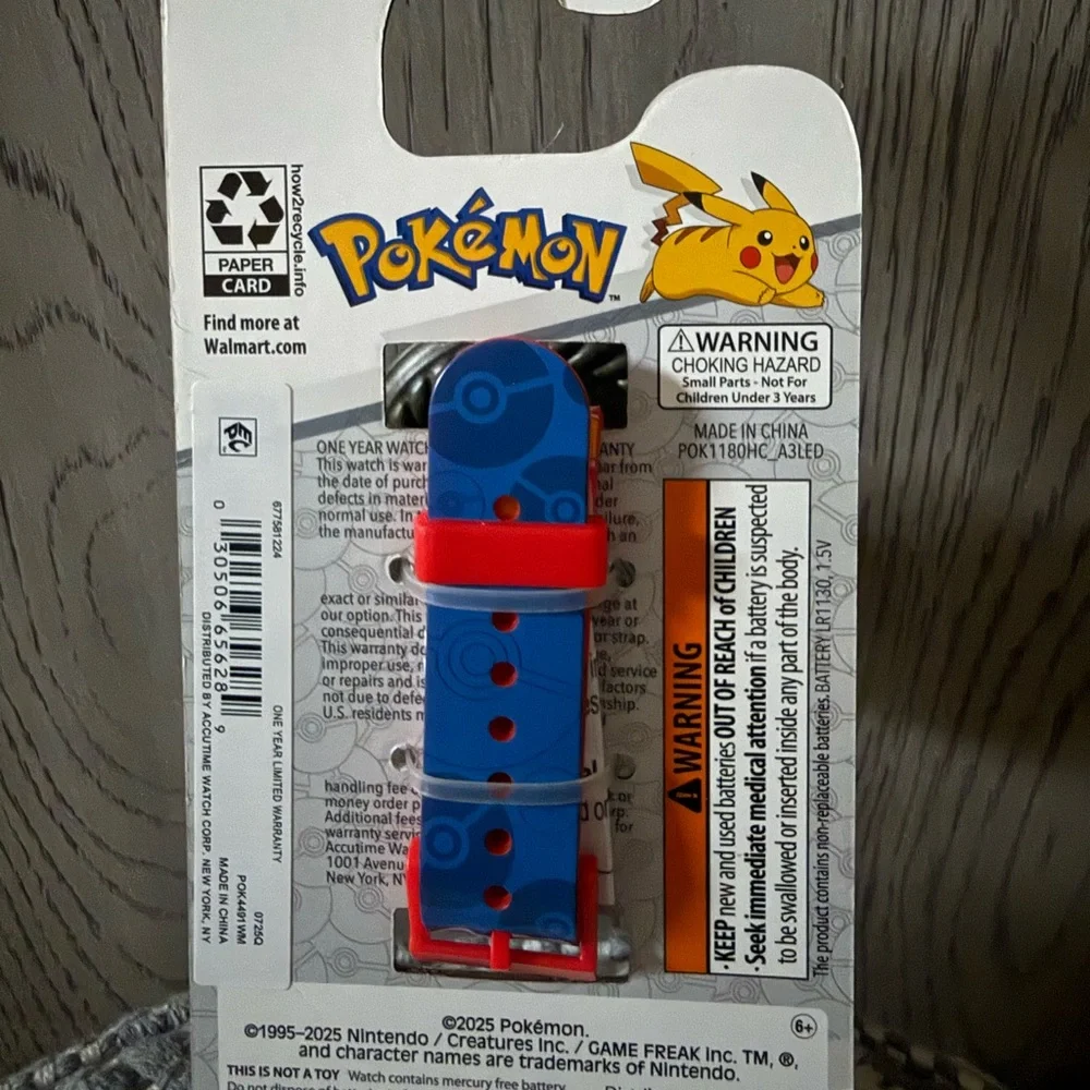 Pokemon Pikachu Digital LED Watch - Blue, Red, Yellow